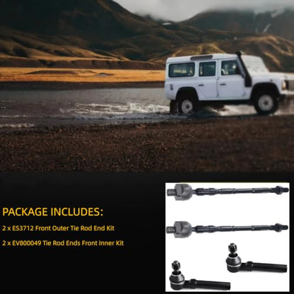 Outer Inner Tie Rods for Subaru Impreza 2004-2011, Legacy/Outback 2010-2014 - size: ES3712 EV800049