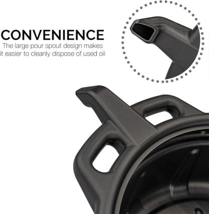 NEIKO 20762A Oil Drain Pan | Black Plastic Anti Splash | Motor Oil Drip Catcher Pan | 2 Gallon (8L) Capacity - style: 2 gal/8 L Oil Drain Pan