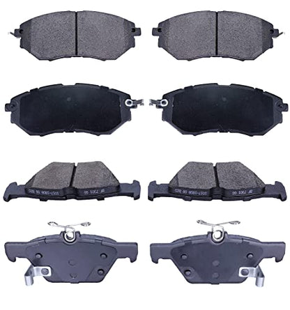 Replacement for Brake Pads Front and Rear Ceramic Subaru Legacy 2015 all,Subaru Legacy 2016/2017/2018 3.6R,Outback 2015-2018 Brake Kits (D1078 D1808) - style: D1078-D1808