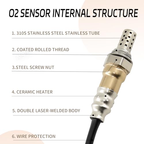 Oxygen Sensor Upstream Downstream 234-4566 234-4565 Compatible for 2007-2019 Chevrolet Camaro Equinox Impala Traverse GMC Acadia Buick Enclave Cadillac XTS Pontiac [3.6L V6] Engine Only