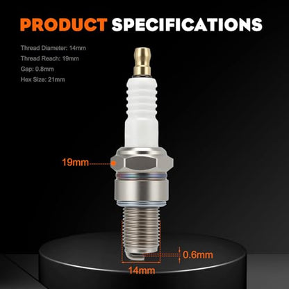 Hipa BR8ES Spark Plugs for NGK BR8ES 5422 - size: BR8ES 2pack