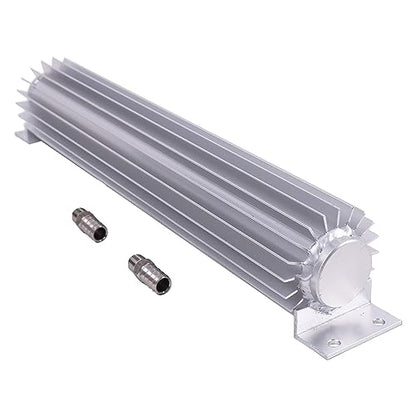 AIVWUMOT 15" Finned Aluminum Dual Pass Transmission Trans Oil Cooler