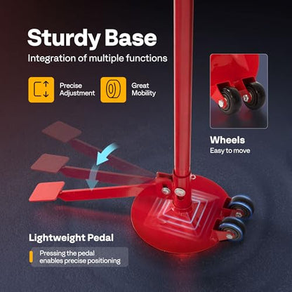 SPECSTAR Movable Underhoist Support Stand 3/4 Ton Pole Jack with Foot Pedal - style: With Foot Pedal