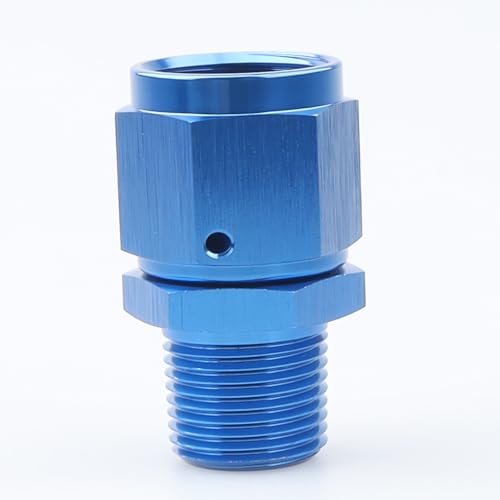 AC PERFORMANCE -8 AN Female to 3/8" NPT Male Swivel Fitting Aluminum Blue - color: Blue, size: 8AN to 3/8 NPT