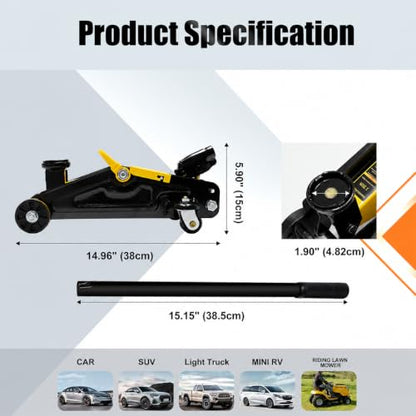 2 Ton Hydraulic Floor Jack - size: 2T