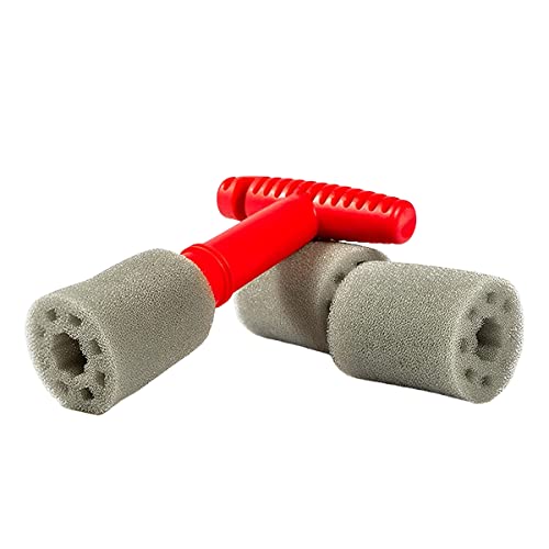 AICEL Car Wheel Detailing Brush, Removable Insert Lug Wash Nut Sponge Cleaner Tool for Wheels, Embedded Steel Ring Screw Cleaning Brush with Handle, Car Exterior Accessories Cleaning Tool Set