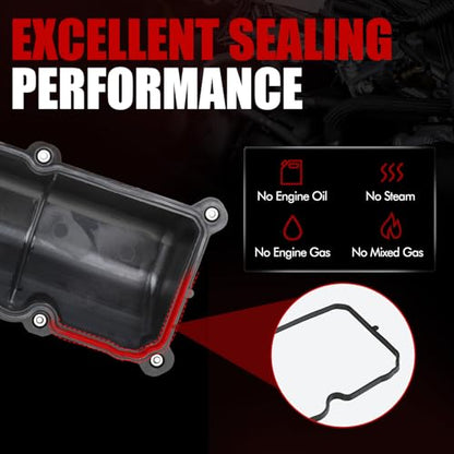 MITZONE Right Passenger Side Valve Cover with Gasket & Bolts Compatible with 2002-2012 Dodge Dakota Durango Nitro RAM 1500 Jeep Liberty Commander Grand Cherokee 3.7L Replace # 53021938AA 53021938AB - color: Right Side