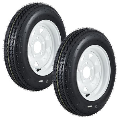 GarveeTech 4.80-12 Trailer Tire and Wheel Assembly, 5 Lug, Set of 2 - size: 4.80-12, style: 5 Lug