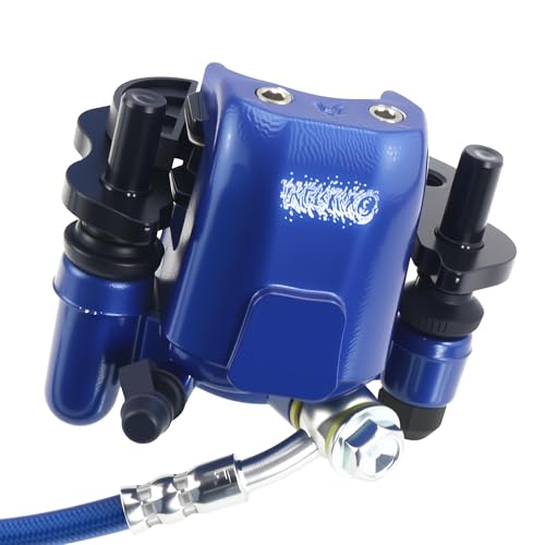 PRO BAT Rear ATV Brake Kits with Brake Master Cylinder Caliper Disk Rotor - color: Blue
