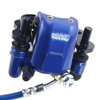 PRO BAT Rear ATV Brake Kits with Brake Master Cylinder Caliper Disk Rotor - color: Blue