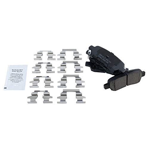 TRQ Front and Rear Brake Pad and Rotor Set Ceramic - style: BKA11157