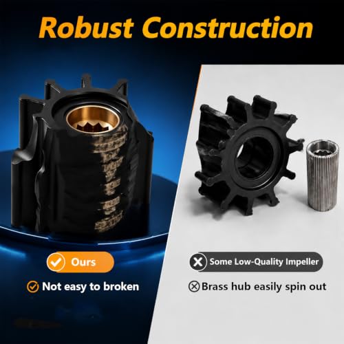 Water Pump Impeller Repair Kit Compatible with Johnson Yanmar Sierra Indmar Replace#: 09-812B-1 119773-42600 18-3306 S685007