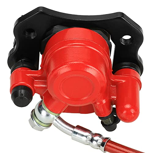 FVRITO Rear Brake Master Cylinder Caliper Assembly for 50cc 70cc 90cc 110cc 125cc Taotao Boulder B1 Coolster 3050HD 3050C 3125R Peace motorsports Quad Chinese ATV Kids 4wheeler Scooter Red - color: Red
