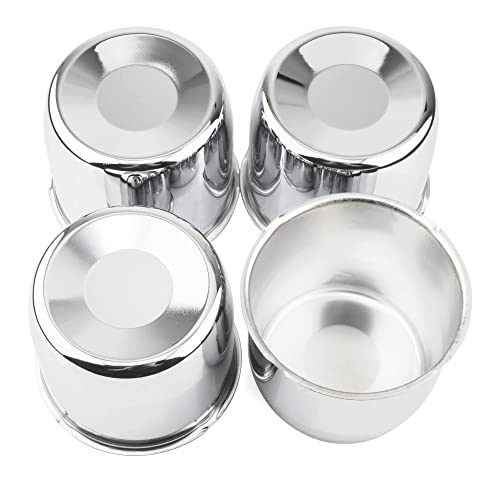 4.25 inch Trailer Center Caps Push Through Wheel Center Caps for Truck Trailer RV Wheels Rims Steel Chrome Hub Covers, 4PCS, Silver - color: Chrome Silver, size: 4.25in Hub Hole, 3.66in Tall