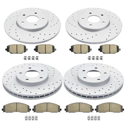 Acinoparts Front & Rear Brake Kit for Chrysler Town & Country Dodge Grand - size: HMBK5306853069