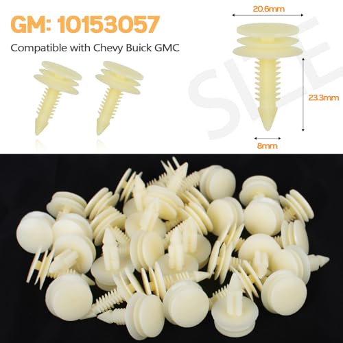 Xislet 120pcs GM Door Panel Clips Kit, Compatible with Chevy GMC Truck SUV