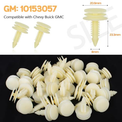Xislet 120pcs GM Door Panel Clips Kit, Compatible with Chevy GMC Truck SUV