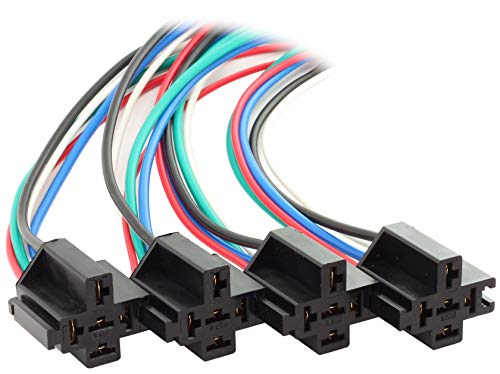 Fastronix High Current 40/60A Relay Panel with Interlocking Sockets - size: 4 Relay and Socket Panel