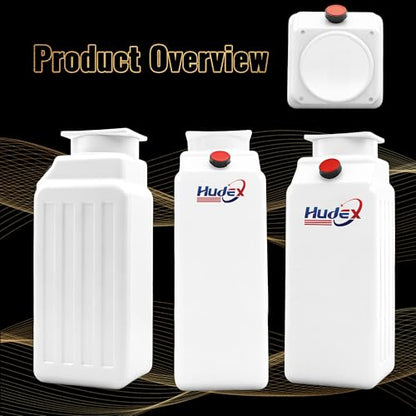 10 Quart Poly Power Unit Reservoir for Hydraulic Systems, Polyethylene Flat Bottom Utility Fluid Tank for Dump Trucks Trailers RVs Boats - size: 10 Quart