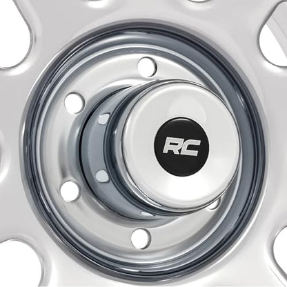 Rough Country Chrome Center Cap for Steel Wheels - 3.30" Bore Size, Closed Push-Through Design, Wide Compatibility - size: 3.30 inch