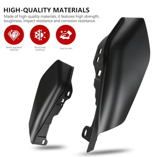 Motorcycle Mid Frame Air Deflectors Heat Shields Kits Fit for Harley Davidson Touring Street Glide Road Glide Electra Glide Road King Ultra Limited Tri Glide CVO 2009-2024 Matte Black - color: Matte Black