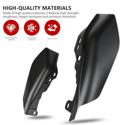 Motorcycle Mid Frame Air Deflectors Heat Shields Kits Fit for Harley Davidson Touring Street Glide Road Glide Electra Glide Road King Ultra Limited Tri Glide CVO 2009-2024 Matte Black - color: Matte Black