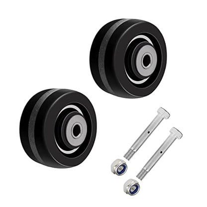 SY America 4"x2" Width 2 Pack Phenolic Wheel w/Rolling Bearing & Steel Bushing 1/2" Axle Diameter Casters Total Capacity 1800 lbs(4 inches Pack of 2) - size: 4" 2-pack [ 2 Wheel ]