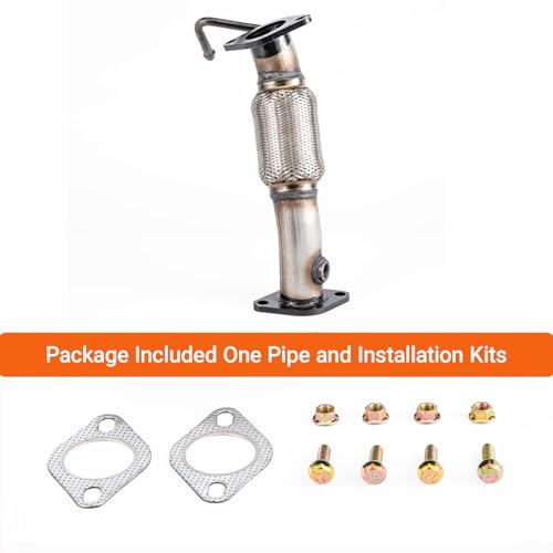 409 Stainless Steel Front Exhaust Flex Pipe 52560 - size: for 11-16 Elantra WITH O2 SENSOR PORT