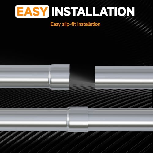 A-KARCK Straight Exhaust Pipe 2.25" OD, Stainless Steel 20" Long Mandrel Exhaust Tube - size: 2.25", style: 20 INCH