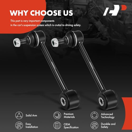 A-Premium Rear Sway Bar Link Stabilizer Bar Link, Compatible with Chevrolet