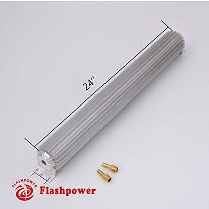 24" Aluminum Finned Transmission Oil Coolers Single Pass - color: Single Pass, size: 24''