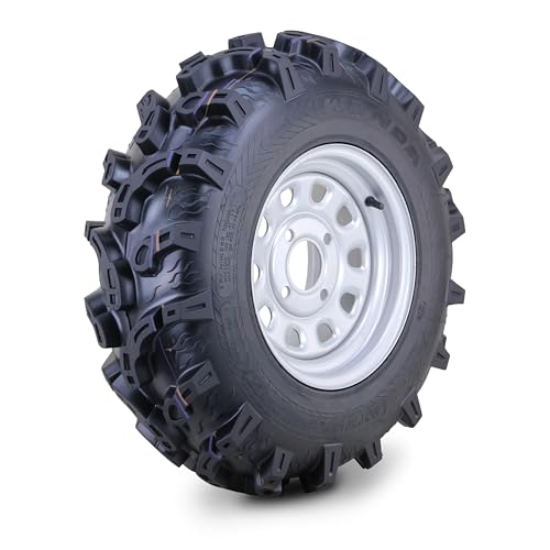 WANDA ATV Tire & Wheel Set 25x8-12 25x10-12 on 4x110mm PCD 5+2 Silver Rims - size: 4x110mm 5+2 wheel