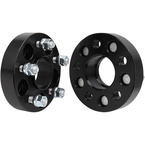 IRONTEK 1.25" Wheel Spacers 5x4.25in Forged Spacers with 63.4mm Hub Bore M12x1.5 Studs Compatible for 2012-2018 Ford Focus 2016-2021 Jaguar XE 2015-2019 Lincoln MKC 2007-2013 Volvo C30 2PCS - color: 5x4.25 inch-2PCS