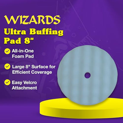 Wizards Ultra Blue Buffing Pad - Swirl Remover, Soft Density U.S. Foam - color: Blue