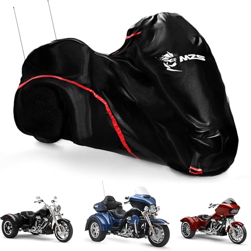 MZS Trike Motorcycle Cover Waterproof Outdoor fits up to 110" 3 Wheeler - size: 110 inch Trike