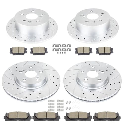 Acinoparts Front and Rear Brake Kit Replacement for Toyota Avalon - size: HMBK20301