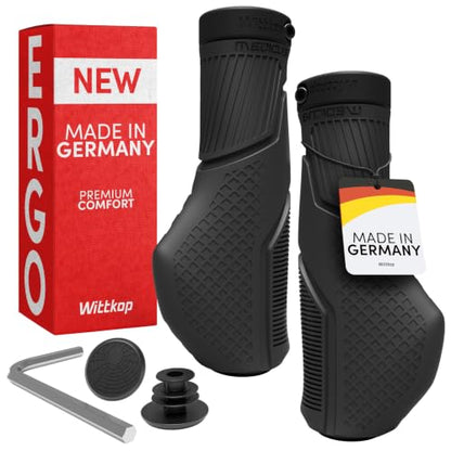 Wittkop Bike Grips With Innovative 3-Zone Design Made in Germany - Ergonomic Non-Slip Comfort and EFC Zones for Optimized Grip & Comfort - Handlebar - style: Comfort