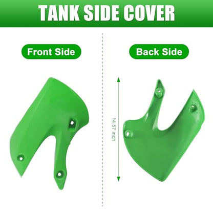 ABS Plastics Kit for Kawasaki KLX110 2002-2013, KX65 2000-2013 - color: Green & White