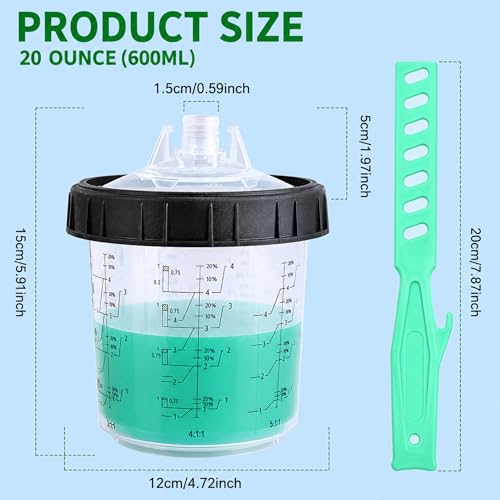 20 Ounce Disposable Paint Spray Gun Cups for Automotive Paint Gun - size: 20 ounce