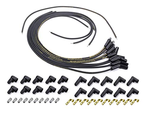 Moroso 9882M Black Mag Tune Wire Set, Universal, w/ 135 Degree Plug Ends