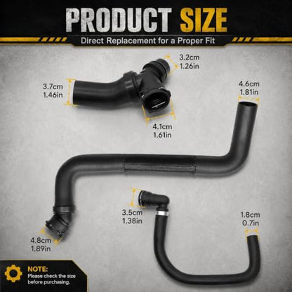 Upper Radiator Hose Y-Connector Lower Fit for Ford F150 5.0L 2011-2020