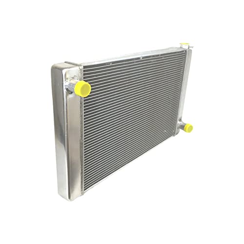 JSD G169 2 Row Single Pass Aluminum Racing Radiator Overall 31" x19" x3" Compatible with Chevy GM SBC BBC - size: 31" x19" x3"