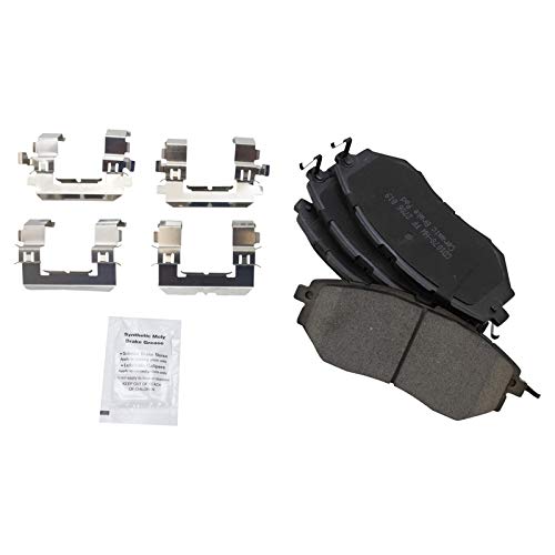 TRQ Front and Rear Brake Pads Ceramic Hardware - color: Ceramic, size: BFA11161