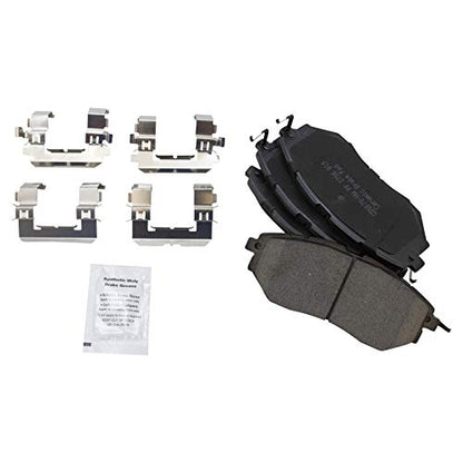 TRQ Front and Rear Brake Pads Ceramic Hardware - color: Ceramic, size: BFA11161