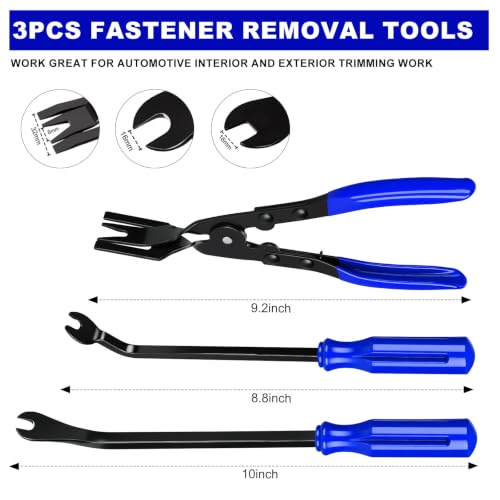 46 Pcs Hook and Pick Set Car Trim Removal Tool Kit Clip Removal Tool Blue - color: Blue, size: 46 PCS