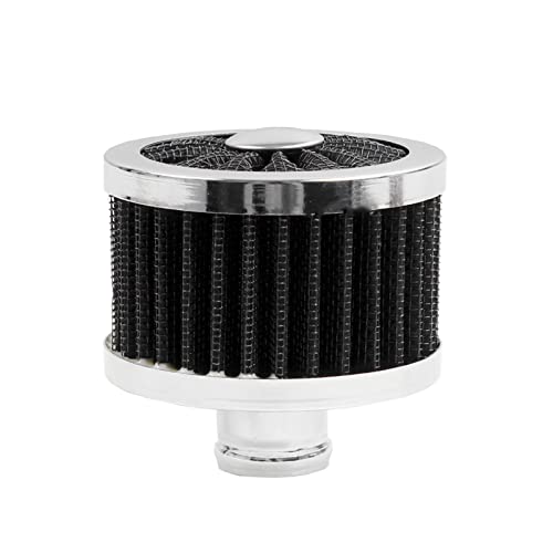 23mm Car Air Filter Universal Cold Air Intake Filter High Flow Vent Valve Cover Breather Filter (Black) - color: Black