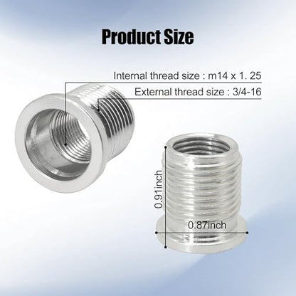 10 PCS Spark Plug Port Insert Stainless Steel 14mm #CAL389-100 - size: ten pcs