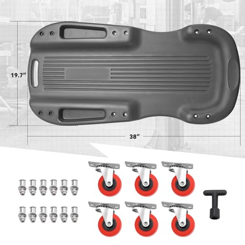 Auto Dynasty 38 in Low-Profile Under-Car Rolling Mechanic Creeper, Gray - color: Gray