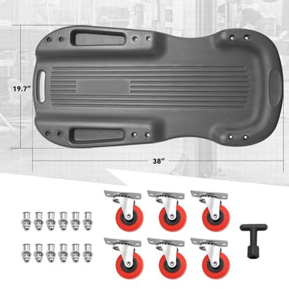Auto Dynasty 38 in Low-Profile Under-Car Rolling Mechanic Creeper, Gray - color: Gray