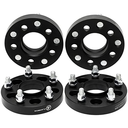 4X Black 5x100 Hubcentric Wheel Spacers 20mm with 12x1.5 Studs 54.1mm Hub - size: 20MM-Pack of 4